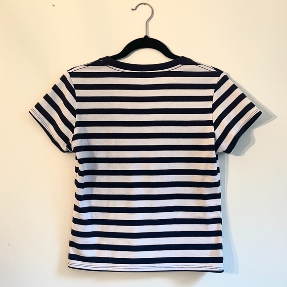 Reformation Navy Blue Striped Tee - Picture 4 of 5